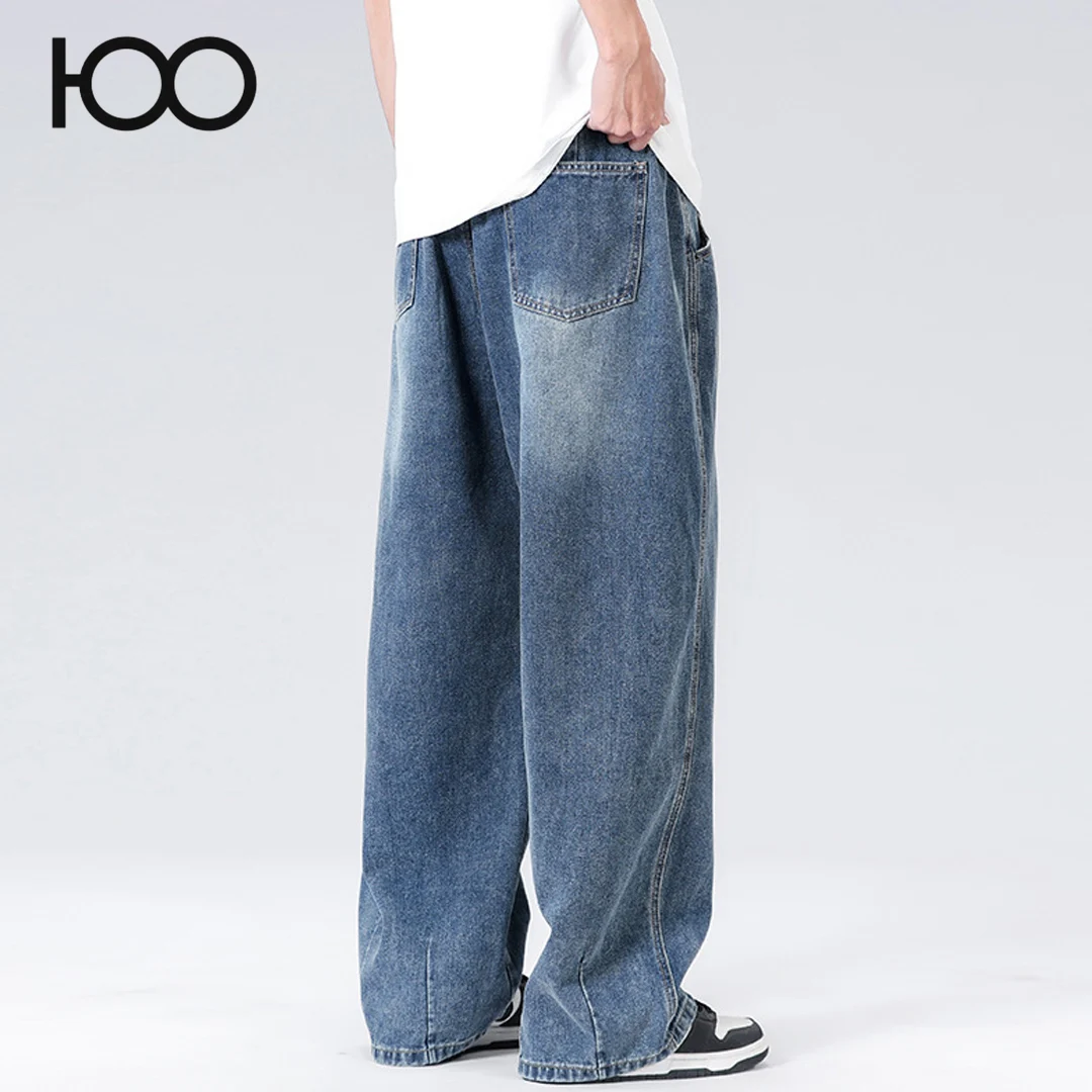 TY2503 chareiharper100 Men's jeans  spring and summer new products straight leg wide leg loose drawstring casual pants for men
