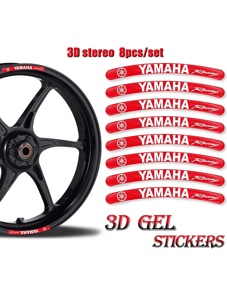 AliExpress Dunlop 8Pcs/Set 3D Gel Motorcycle Wheel Rim Stickers Waterproof Stereo Decals for Bike Rim Decor Accessories