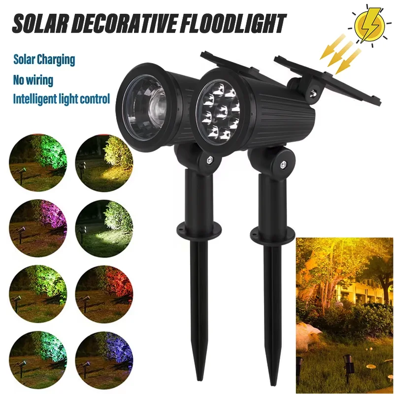Projecteur Solaire à 9 LED avec Réglage à 150 °, Étanche IP65, Haute Luminosité, pour Jardin,