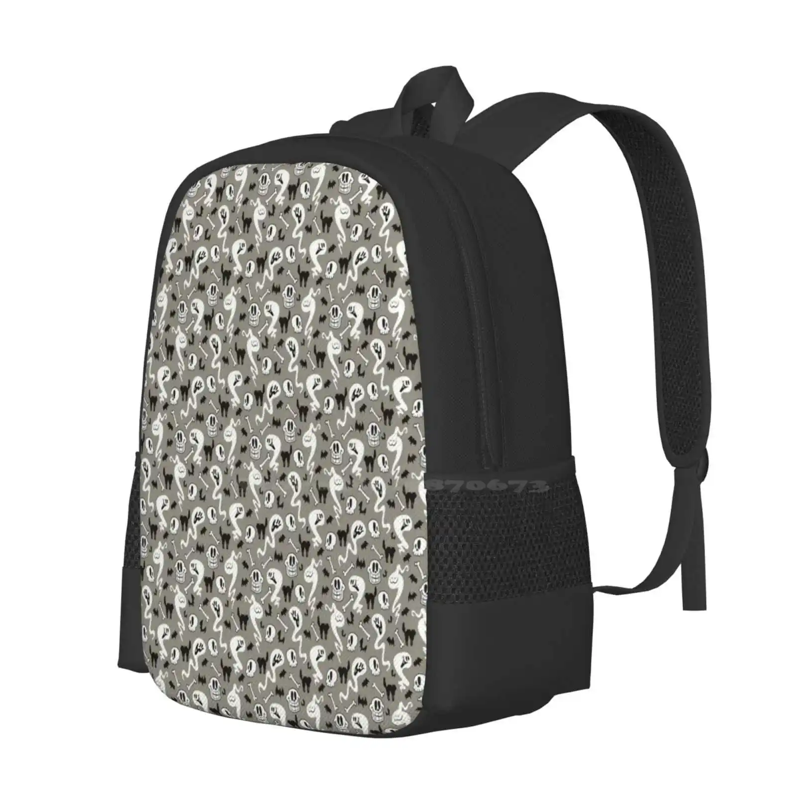 Modello spettrale modello Design Bagpack borse da scuola modello spettrale Halloween fantasma scheletro gatto pipistrello