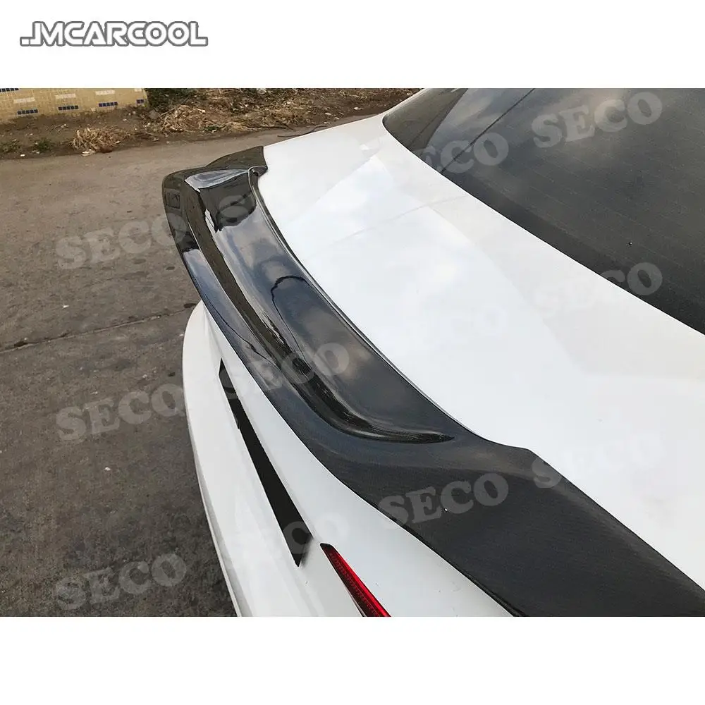 JMCARCOOL ألياف الكربون سيارة الخلفي الجذع سبويلر أجنحة لأودي A4 S4 RS4 سيدان 4 أبواب 2013 - 2018