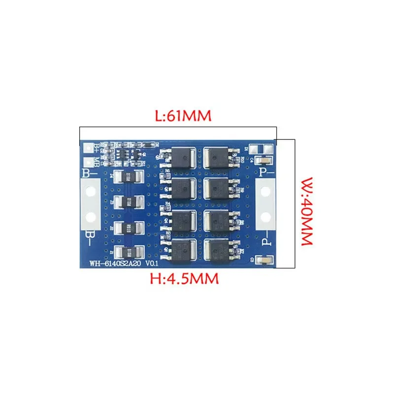 20A 2S 2-Cells 7.4V BMS Battery Protection Board for 18650 Lithium LiPo Li-ion Packs Battery Japanese Ricoh IC