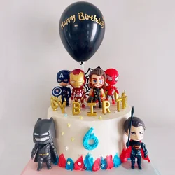 Avengers Superhero Theme Cake Ornaments for Table Decor Baby Boys Spiderman Birthday Cake Topper for Kids Party Gift Toys Doll