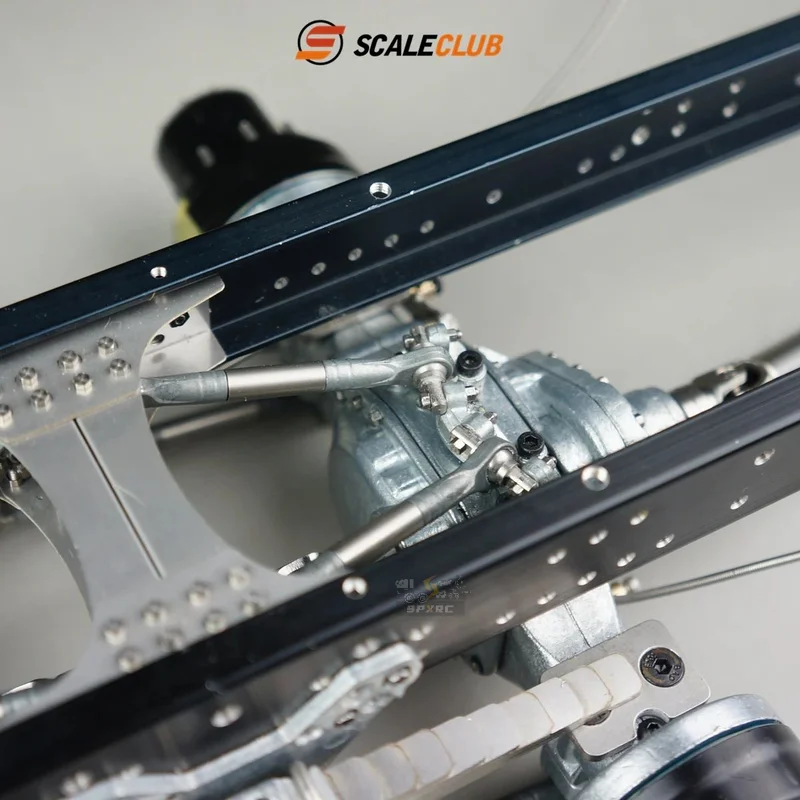 Scaleclub 1/14 Tractor Mud Head Simulation Metal Two-axle Rear Suspension Qianqiu For Tamiya  Lesu Rc Truck Trailer