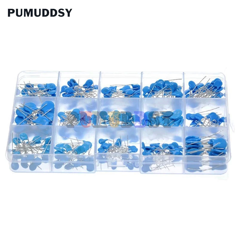 15values*20pcs capacitor set high voltage ceramic capacitors assortment assorted kit box 1nf 2.2nf 10nf 22nf 0.47nf 0.56nf-10nf