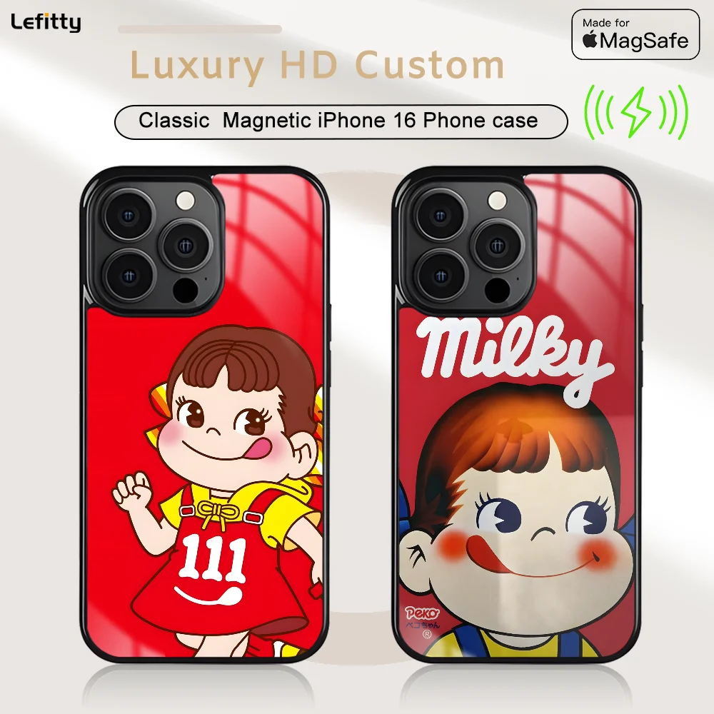 

Fujiya-Milky Pekos Phone Case For IPhone 16 15 14 13 12 11 Pro Max Plus Mini Magnetic Magsafe Wireless Charging Cover