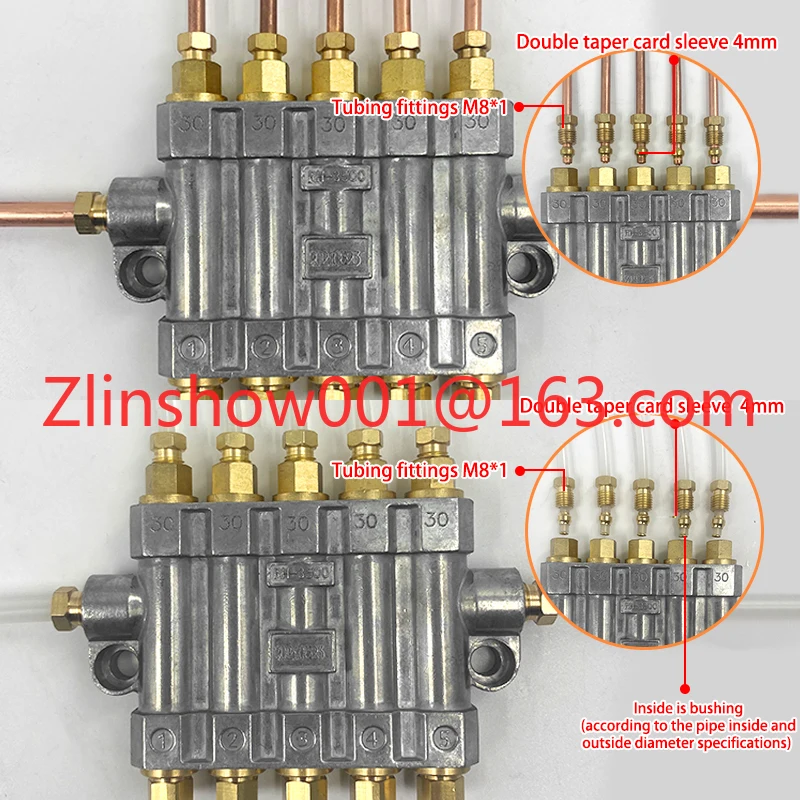 

Количественный объемный токарный станок, тонкий масляный фитинг под давлением, распределитель смазки, центральная смазочная система