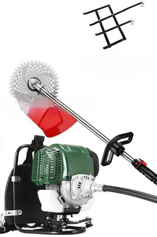 Grass Trimmer Single Cylinder Air-Cooled Four Stroke Backpack Agricultural Brush Cutter Weed Grass Cutter Multifunctional