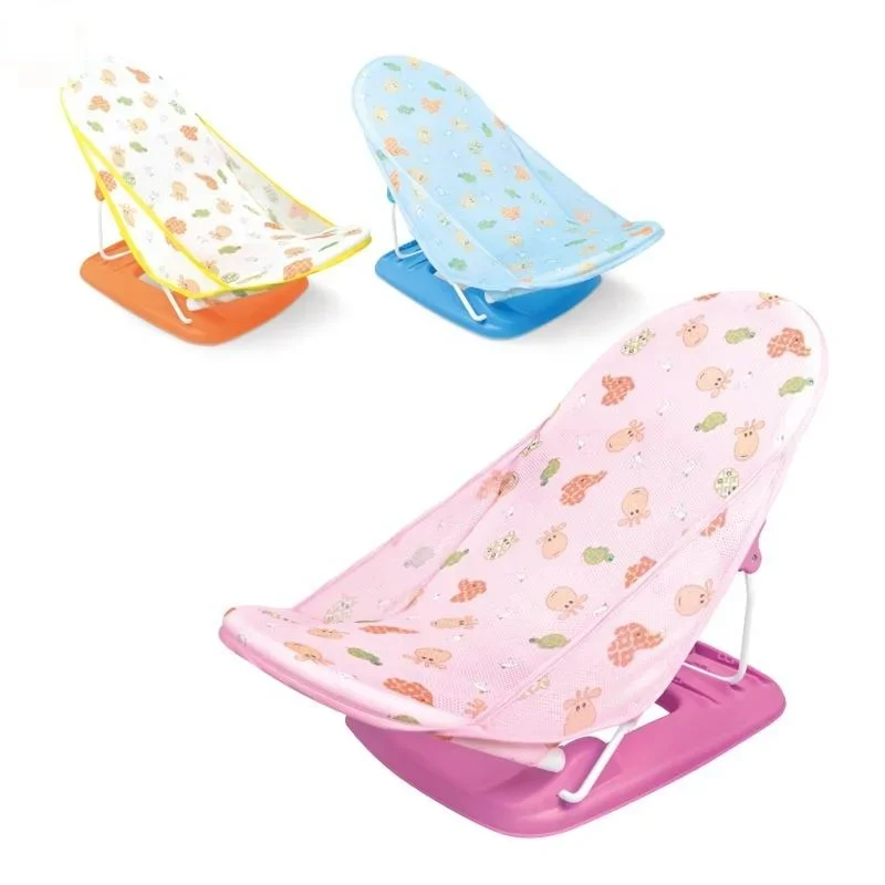 Folding Washable Deluxe Baby Bather Seat Shower Newborn Baby Bath Chair Toys For Girl Baby Boy Toy Cartoon Children Toys