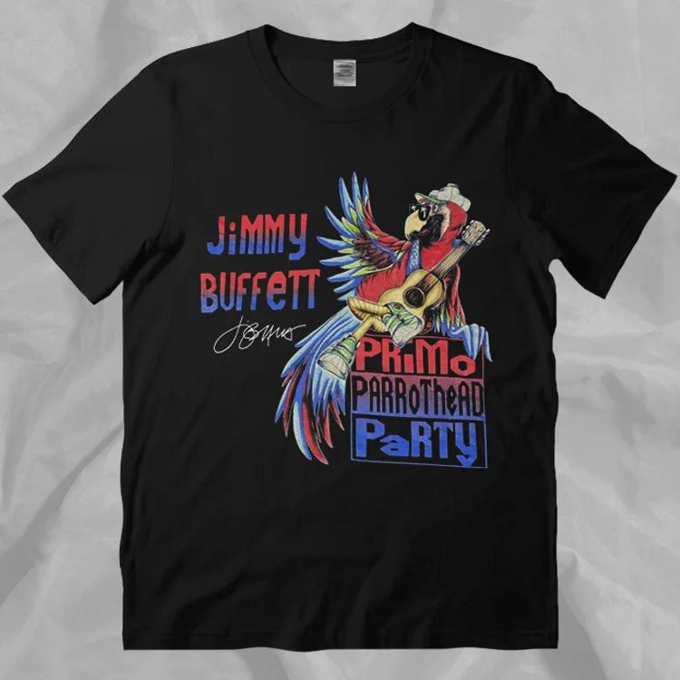 JIMMY BUFFETT Primo Parrothead Party Vintage 1993  Black T-Shirt