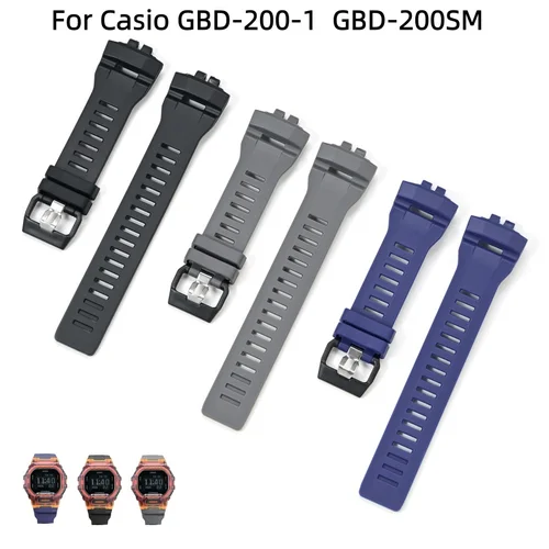 Correa de reloj de resina de liberación rápida para Casio GBD-200-1 GBD-200SM, accesorios de correa de reloj para hombre, pulsera deportiva de goma resistente al agua