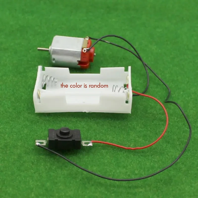 130 Motor Kit,with 2 x AA Battery Storage Case and Switch,16500 RPM,Mini DIY Electronic Motor Simple Circuit Models Kit моторчик