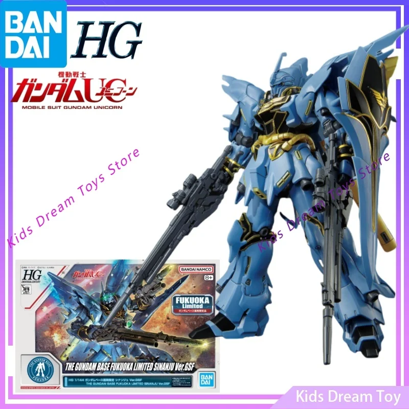 

Bandai in Stock Original HG THE GUNDAM BASE FUKUOKA LIMITED SINANJU Ver.GSF Anime Action Figures Toys Collectible Gifts for Kids