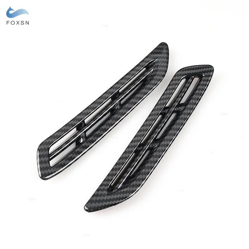 For Audi A6 C8 / A7 2019 2020 2021 A Pillar Air Conditioning AC Outlet Vent Frame Cover Car Accessories Carbon Texture Trim