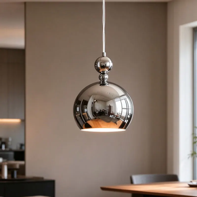 Nordic Round Single Head Chandelier Light Design Creative Living Room Dining Room Bar Pendant Lamp Hanging Lamp Home Decor
