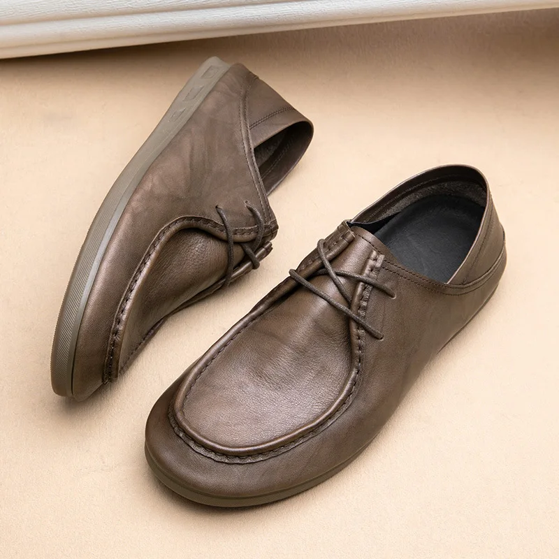 

Мужские туфли для вождения из натуральной кожи — классические повседневные лоферы в деловом стиле, удобные мокасины на мягкой подошве для мужчин на каждый день