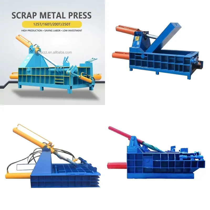 Crusher China Metal Shavings Baler 160T Baling MachineIron Baler Scrap Metal Compactor