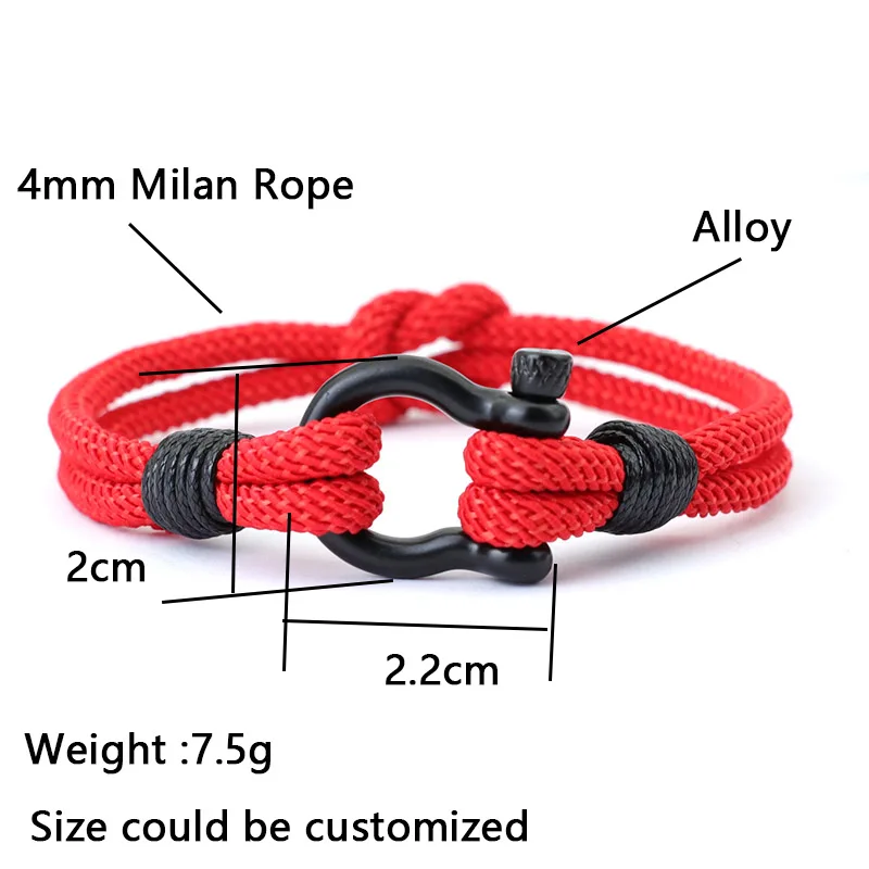 Concentric Knot Men Bracelet Blue Yellow Braclet Detachable Stainless Steel Horseshoe Clasp Ukrainian Flag Color Braslet Homme view 5