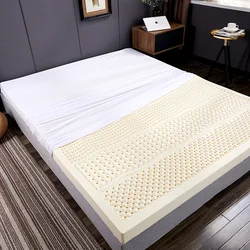 Matelas en latex 100% naturel thaïlandais avec housse, coussin en caoutchouc pur, solution stock, virus, maison, dortoir