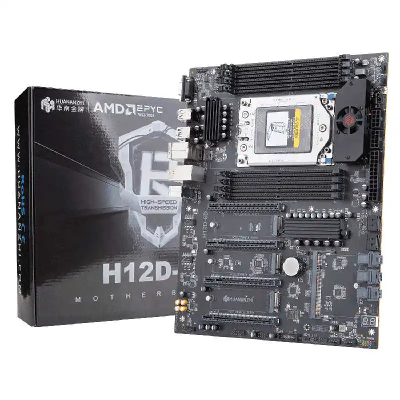 

Huananzhi H12d-8d Atx Motherboard For Epyc Cpu 8-channel Dimm Support 2tb Ddr4 Server Memory 3200mhz 3*m.2 Nvme 4*pcie X16