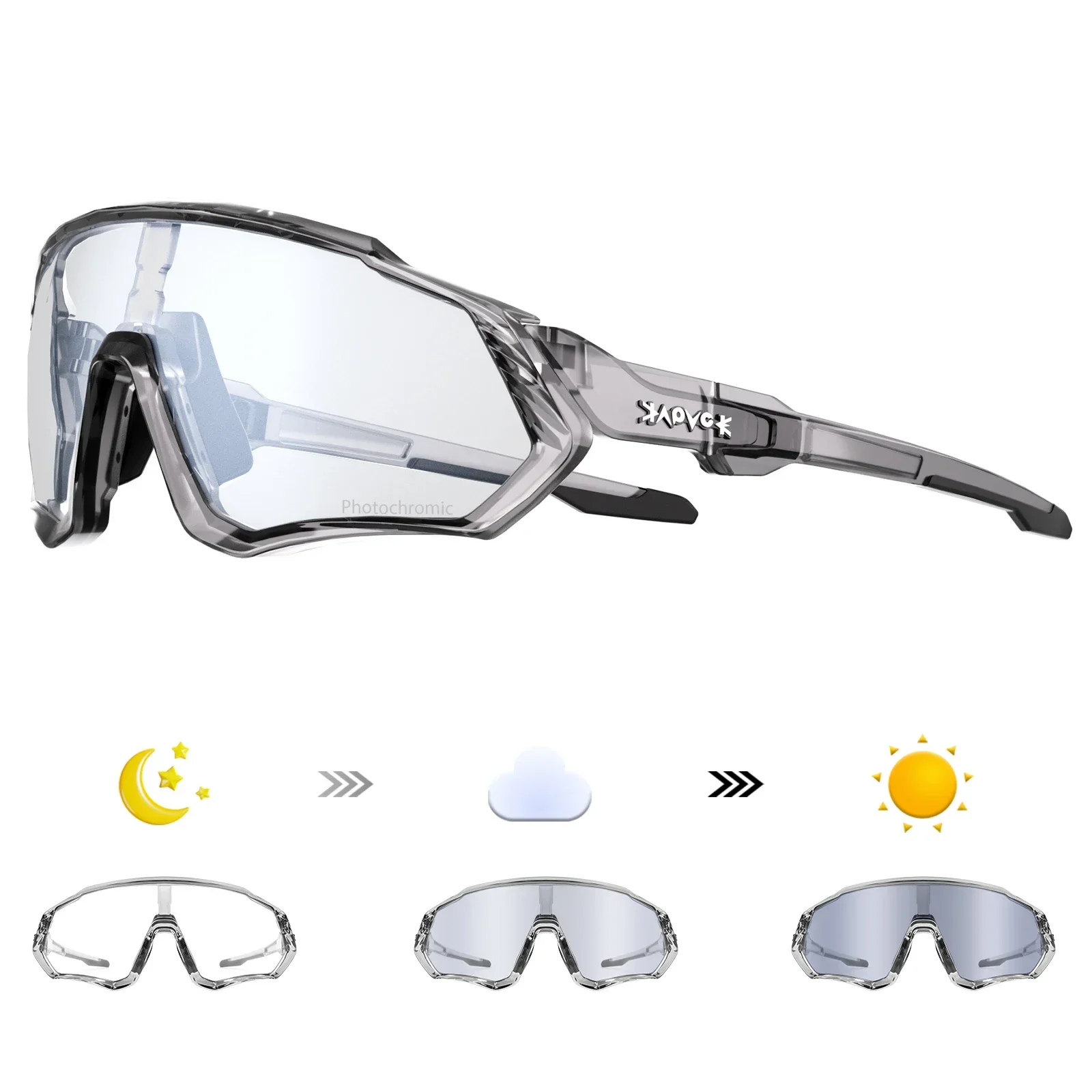 KAPVOE MTB Bicycle Cycling Sunglasses Men Photochromic Outdoor Sports Cycling Glasses Fashion Baseball Women UV400 Bike Eyewear