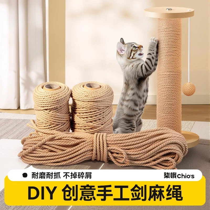 Durable Multicolor DIY Sisal Rope for Cat Scratching Post Replacement Wear‑resistant Cat Claw Grinding Toy Accessory Gift