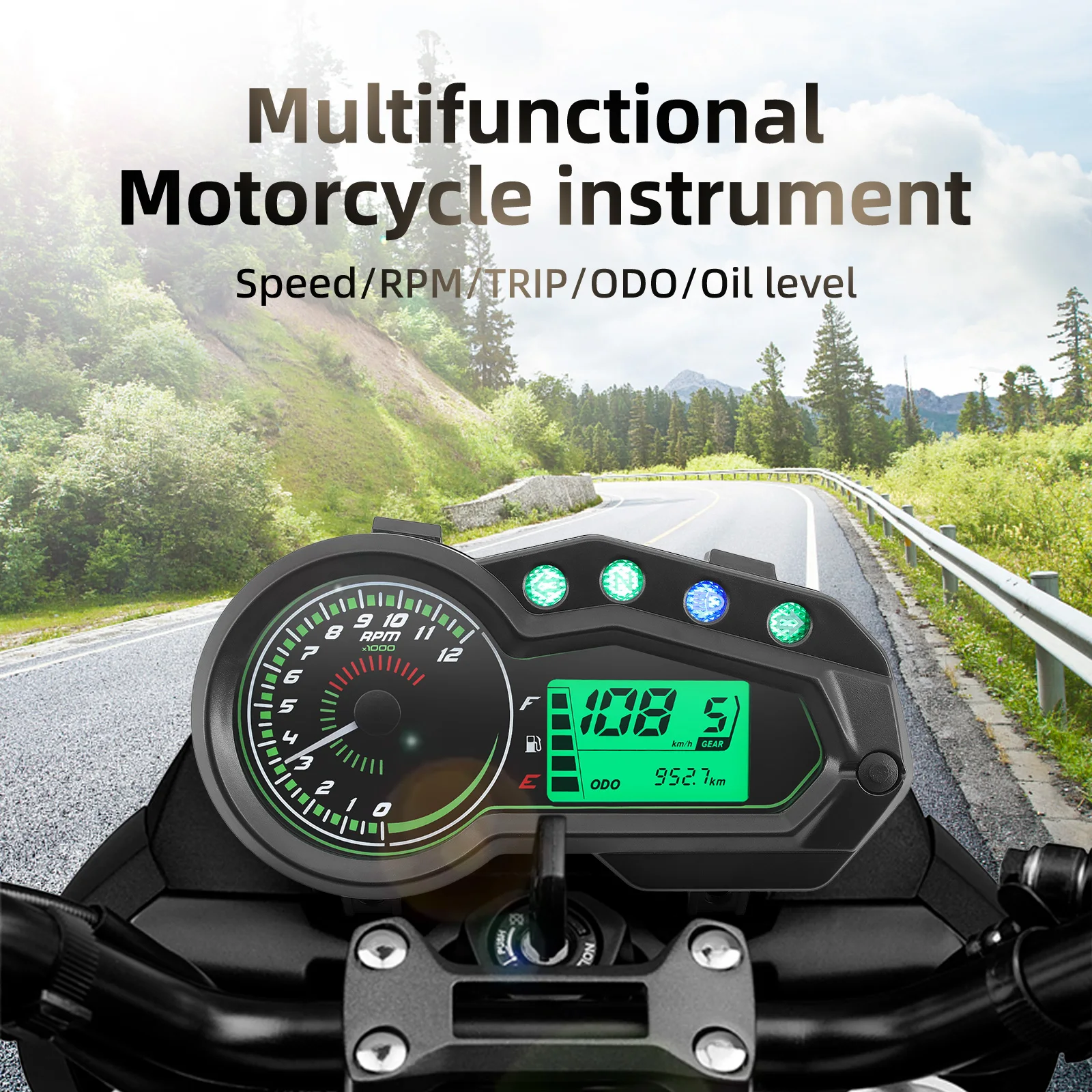 

Motorcycle Instrument RPM Meter Digital Motorcycle Speed Meter ODO Oil Level With Turn Signal for Italika 150z 150sz 170z Mexico