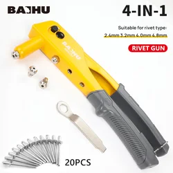 Remachadora manual profesional, herramienta de pistola de remache de Metal antioxidante, extraíble, ahorro de trabajo, prevención de corrosión, bricolaje para Metal automotriz