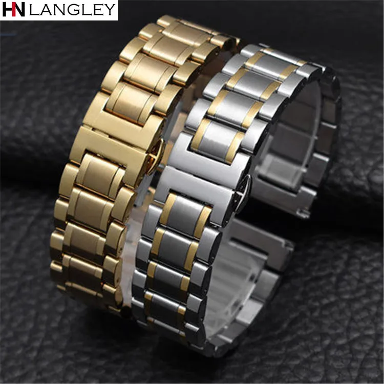 Watch Band Stainless Steel Band Watch Strap Metal Wristband 14mm 16mm 17mm 18mm 19mm 20mm 21mm 22mm 23mm 24mm 26mm Size Width