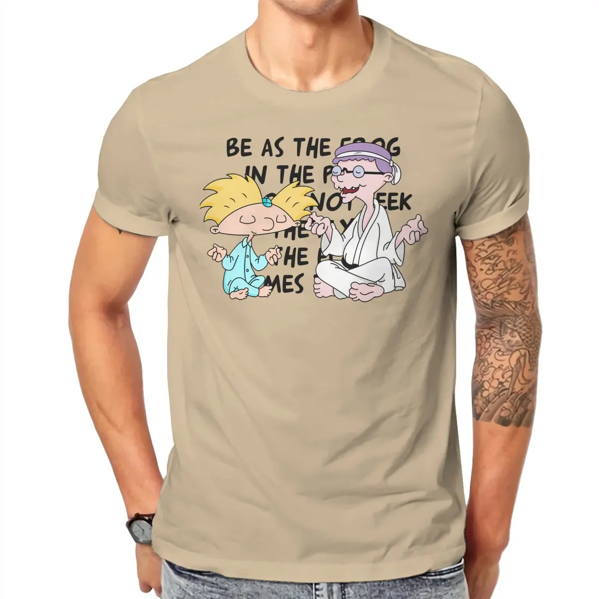 Hey Funny Arnold Be as The Tshirt Harajuku Men Gothic Teenager Clothes Tops Large Cotton O-Neck T Shirt