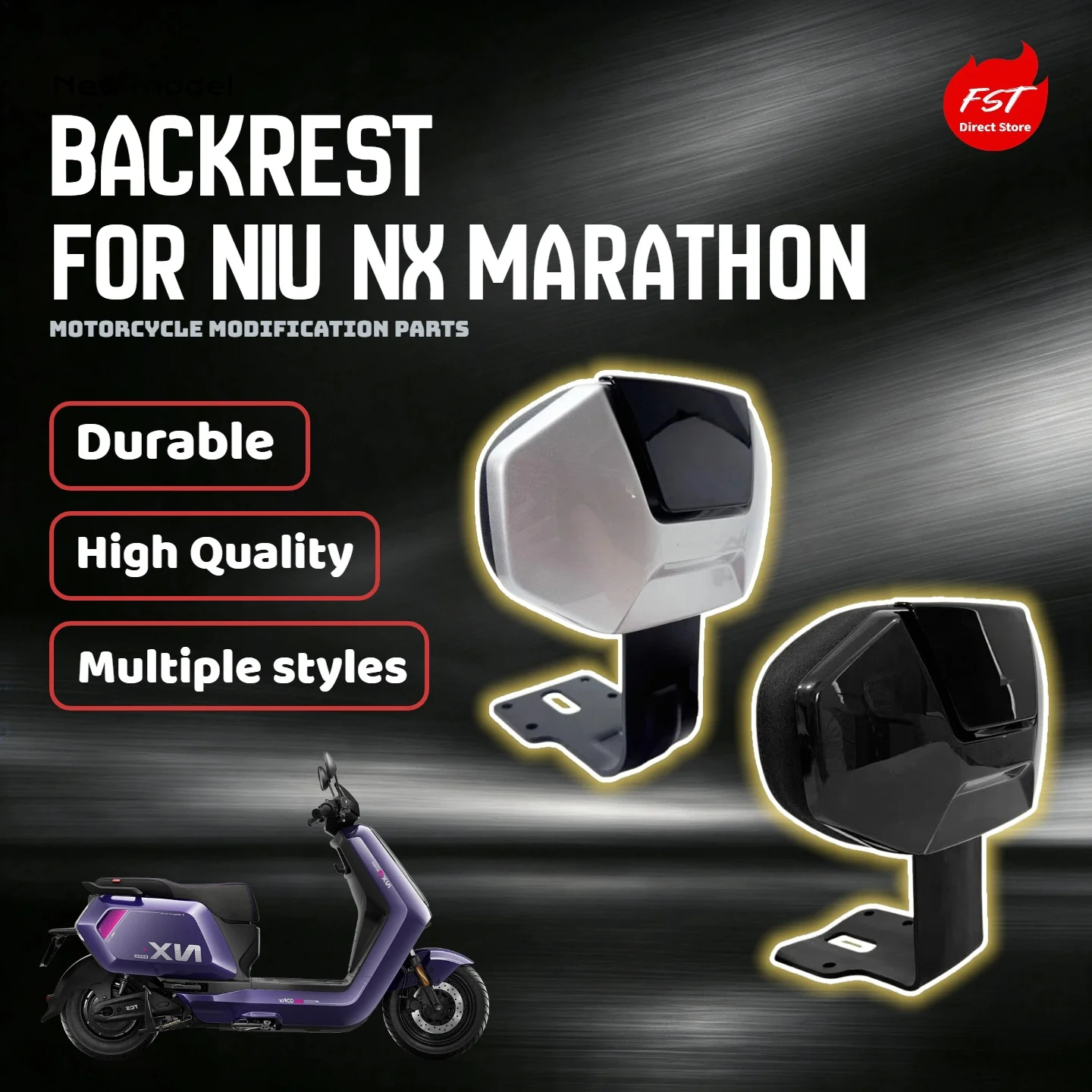For NIU NX Marathon Electric Scooter Dedicated Rear Backrest, Lumbar Support Cushion Modified Accessories