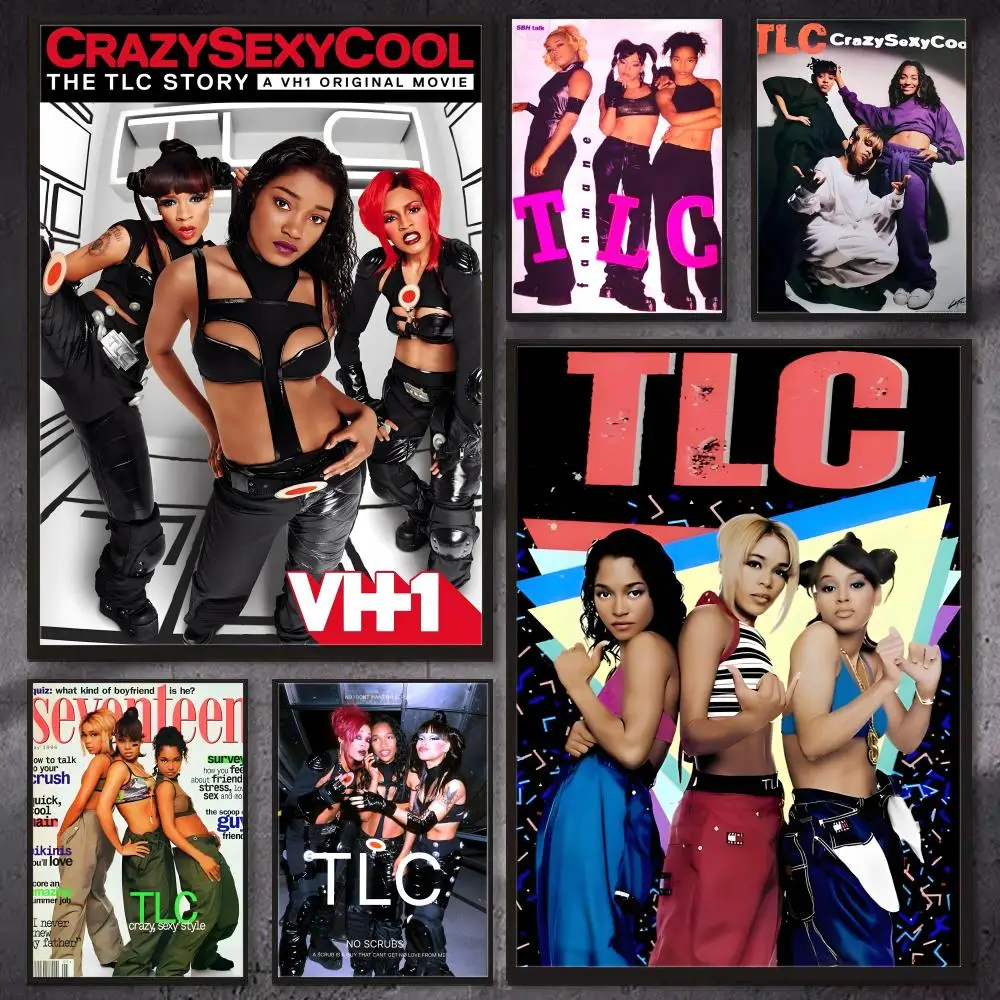Poster HD Wall Art Print, Self-adhesive Poster Sticker, Aesthetic Home Decor Girl Group T-TLC-C