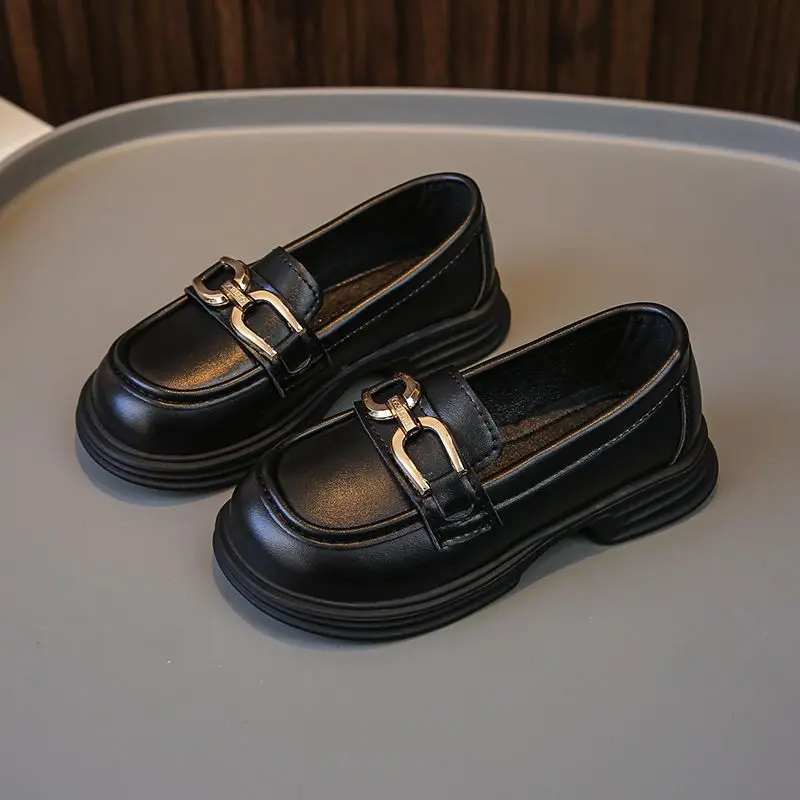 

Черная кожаная детская обувь в британском стиле, обувь для выступлений на мягкой подошве для мальчиков и девочек, школьные модельные туфли для сцены, Новое поступление