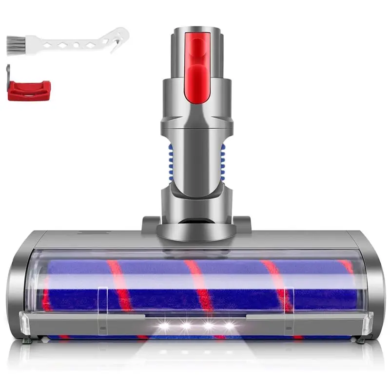 

Hot-For Dyson V15 V11 V10 V8 V7 Replacement Soft Roller Brush Vacuum Attachment With Dust Light For Hardwood Cleaner