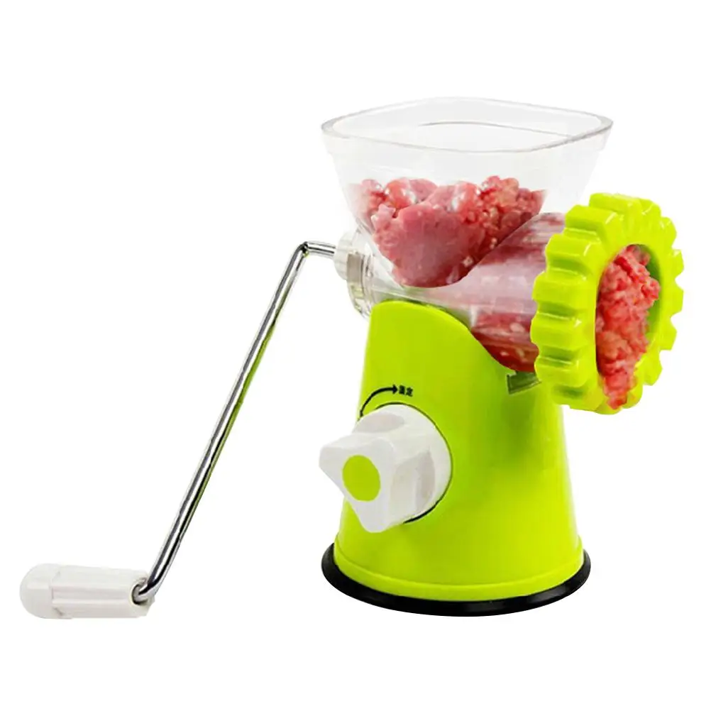 

Manual Meat Grinder Hand Crank Mincer Kitchen Tool Stainless Steel Large Capacity Suction Base Processor