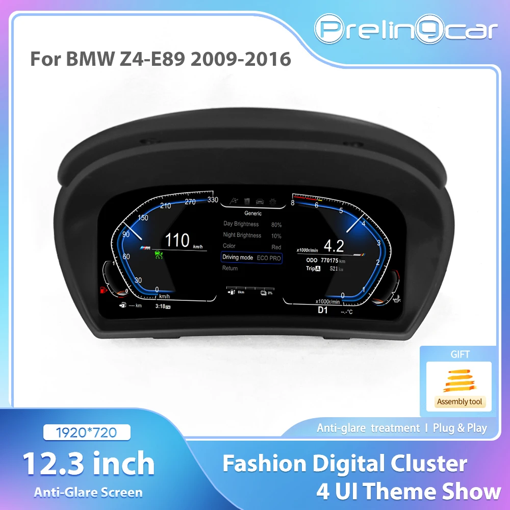 12.3 Inch Digitale Dashboard For Z4-E89 2009-2016 Years Auto Lcd Paneel Snelheidsmeter Virtuele Cockpit Voor