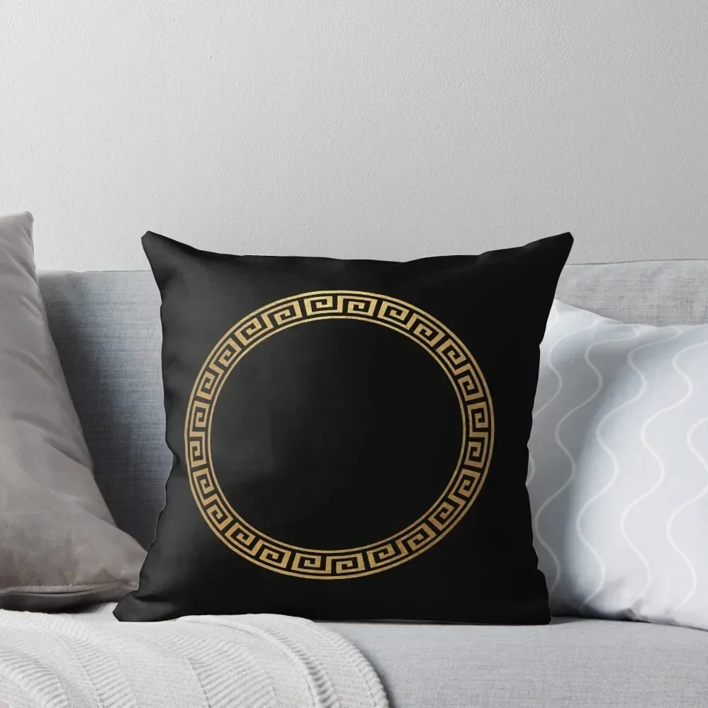 

Greek circle Throw Pillow ornamental pillows for living room New year pillows decor home pillow