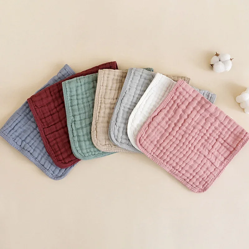 Kid Bib Burp Cloth Newborn Face Towel Baby Cotton Muslin Washcloth Sleeping Blanket Soft Bath Towels Infant Cotton Baby Wipes