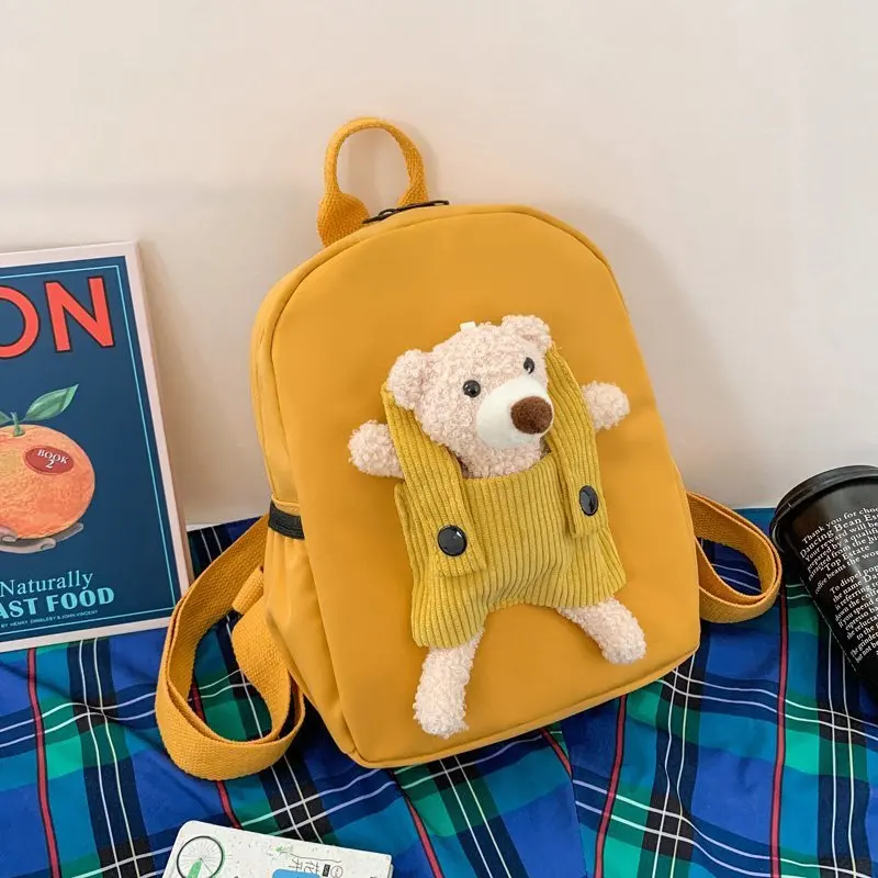 Personalized Toddler Backpack Plush Bear Preschool Bag Kids Backpack for Boys Girls Cute Mini Child’s Bag Backpacks