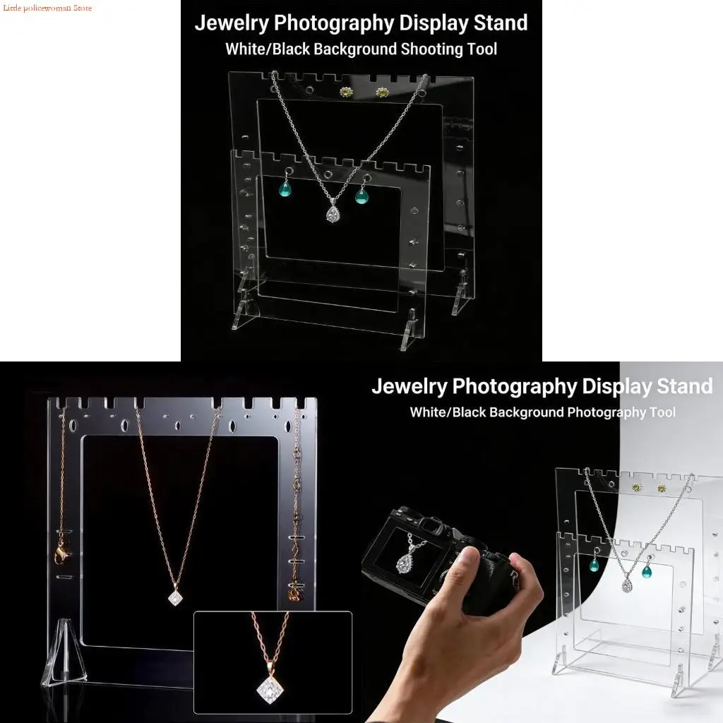 F92D Clear Acrylic Jewelry Display Stand For Showcasing Necklaces Earrings Bracelets Rings With High And Durability