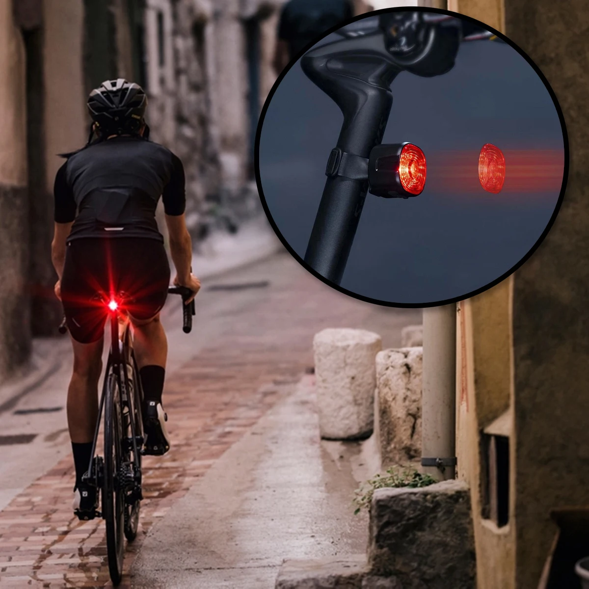 

Bicycle Taillight Intelligent Induction Brake Light Rechargeable Long-lasting Warning Light For Road Mountain Bike Night Riding