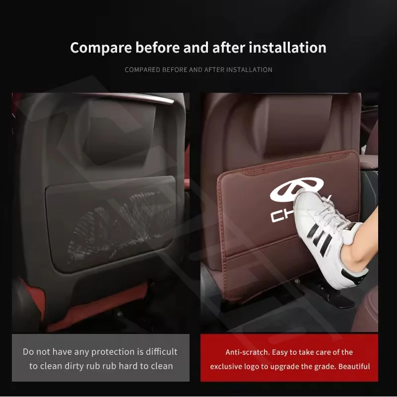 1pc Car Seat Back Storage Bag Rear Backrest Protection Anti-kick Pad For Chery Tiggo 7 4 8Pro Tiggo 5X 3X Arrizo 5 8 Omoda 5 view 5