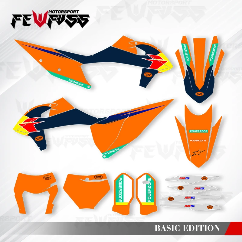 

Графические наклейки Fewfuss, наклейки для мотоцикла, фон на заказ для KTM SX SXF XC XCF 2019-2022 EXC EXCF XCW 2020-2023 008