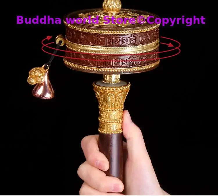 large Wholesale Buddhism supply Buddhist disciple Efficacious Tibetan temples scriptures mantra Warp Prayer wheel ZHUAN JING LUN