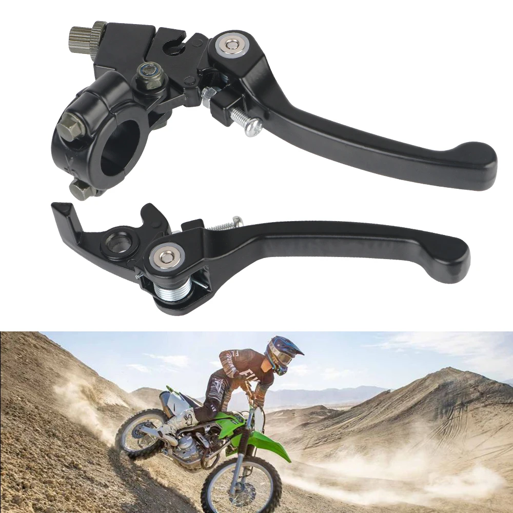 Aluminum Alloy Foldable Handlebar Drum Lever Fit Left/Right set Snap Back Type Leve Motorcycle Clutch Brake Lever