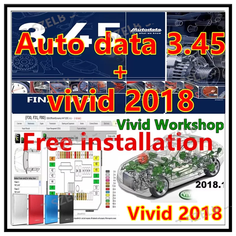 

2024 hot ! Auto repair Vivid 2018 Workshop software DATA 2018 Atris-Technik Europe Automotive Repair Software+ autodata 3.45 sw
