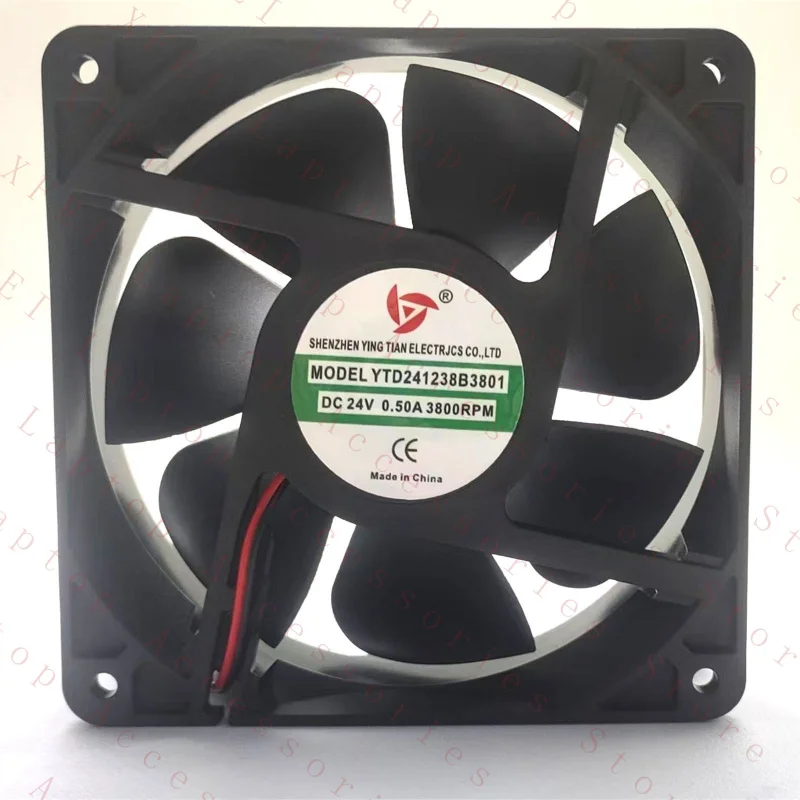 

F 1 шт. Новый вентилятор охлаждения Yingtian YTD241238B03801 24V 0.50A, 2-проводной # за