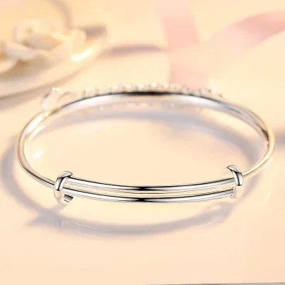 Hot new 925 Sterling Silver Noble Phoenix bangles for Women charm Bracelets adjustable Jewelry Fashion Party Holiday gifts