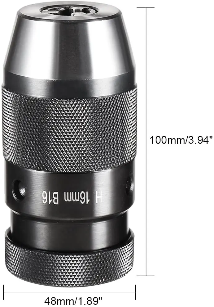 Imagem -02 - Torno Elétrico Torno Mandril de Broca Máquina-ferramenta de Perfuração Cnc Auto Apertamento Dever Leve Alta Qualidade B10 B12 B16 B18 B22