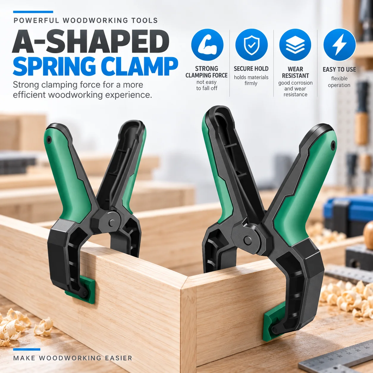 Quick Clamp Heavy Duty Table Vise C Resin Woodworking Locking Tool High-tech Pliers Legs Grip Welding Fist Clamping Temp Hand
